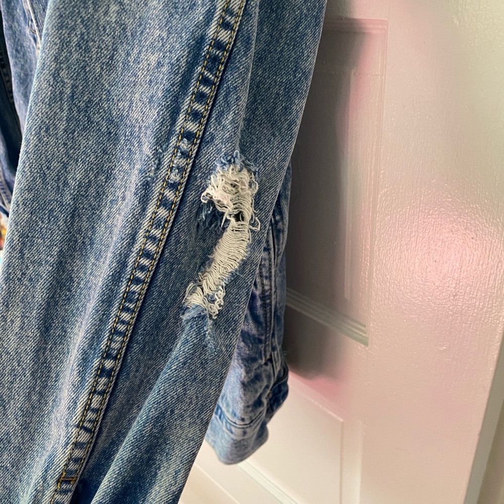 Agolde Blue Denim Jacket - Picture 4 of 6